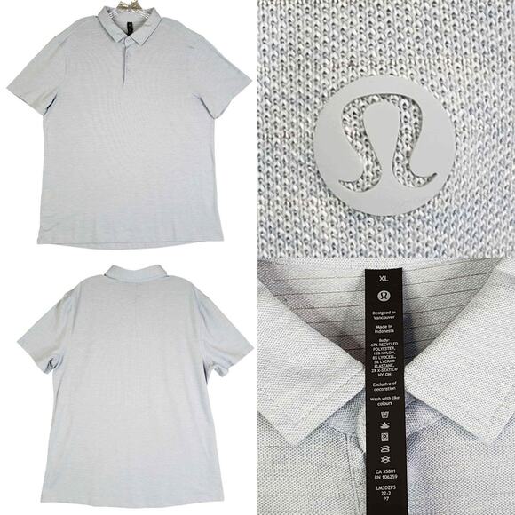 Lululemon Polo Shirt Men’s Size XL Golf Performance Stretch Button Short Sleeve - Picture 1 of 8